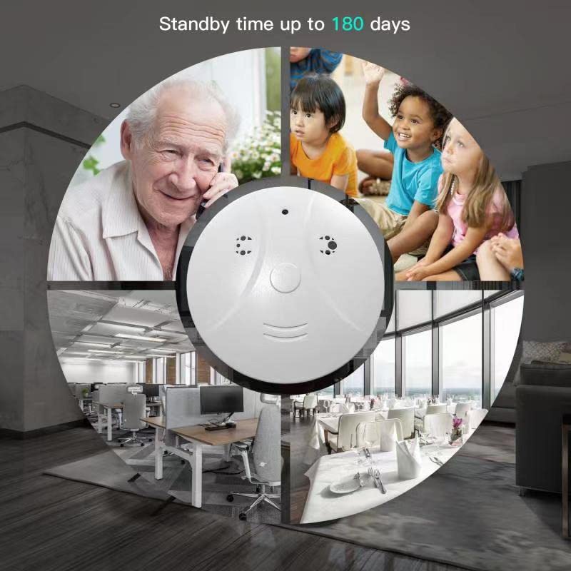 PINKOALA Intelligent Smoke Camera, Supports Remote Monitoring with Mobile Phone, 1080P high-Definition WiFi, Suitable for Home Security
