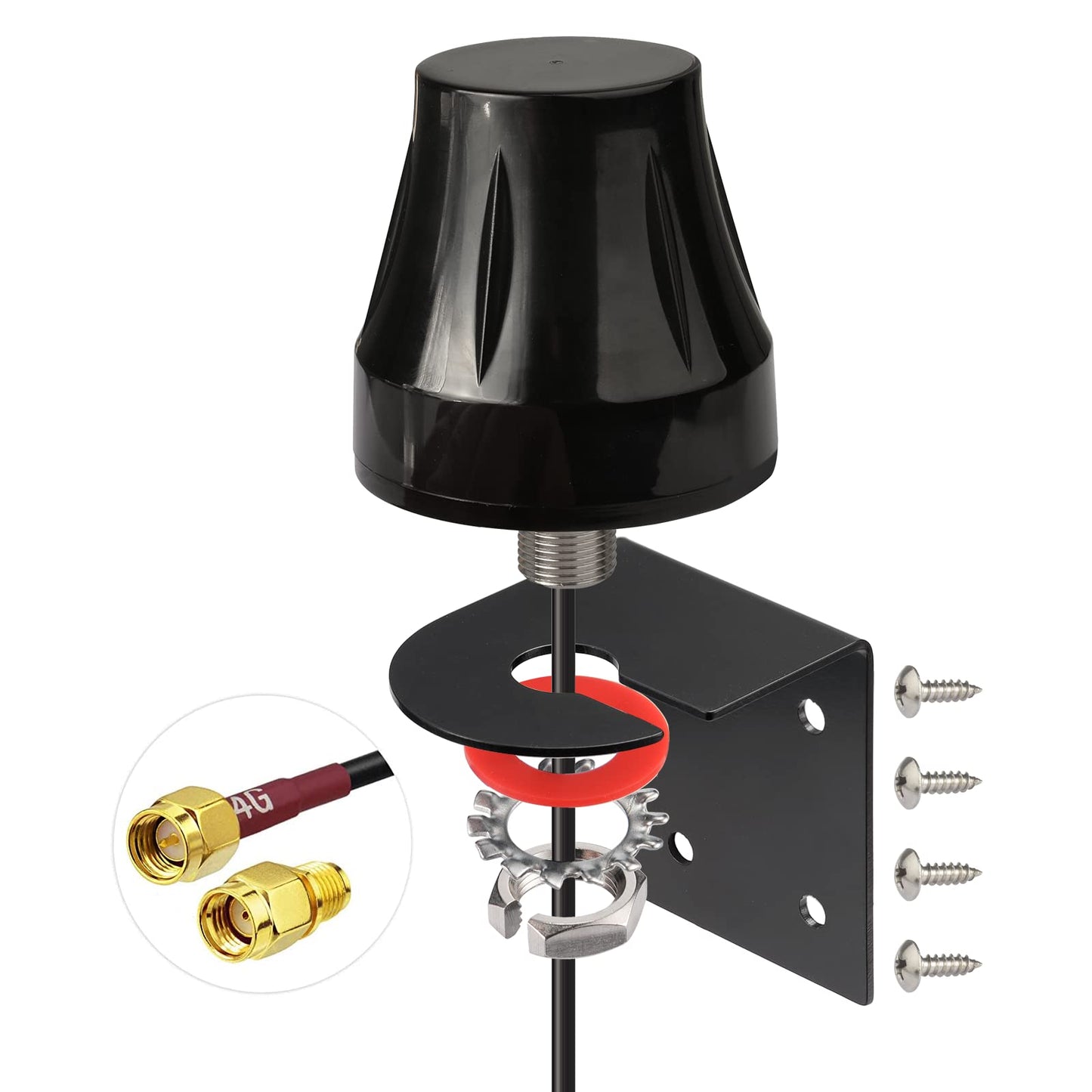 Bingfu 5dBi SMA Male Antenna Outdoor Fixed Bracket Wall Mount Waterproof Garage Door Gate Opener RP-SMA Antenna Extender