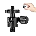 koolehaoda Mini Ballhead Camera Tripod Ball Head Mount and 1/4 to 3/8 Connector (1/4 to 3/8 Connector)
