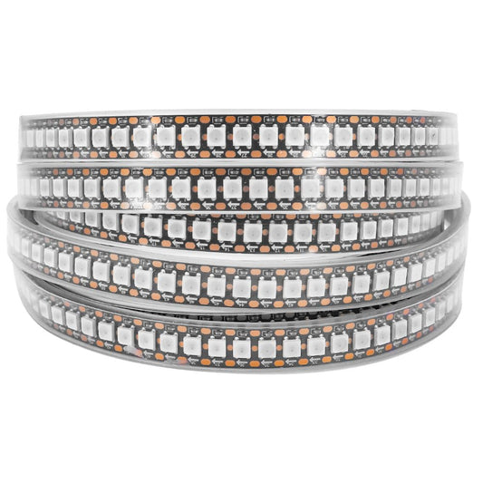 LOAMLIN Individually Addressable RGB LED Strip9.8FT 144LEDs/M 5050 SMD with WS2812 IC Control Smart Flexible Dream Full Color Black PCB Light IP67