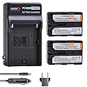 PowerTrust 2-Pack NP-FM500H Battery and Fast Charger for Sony Alpha A58 A57 A65 A77 A99 A900 A700 A580 A560 A550 A850 Batteries