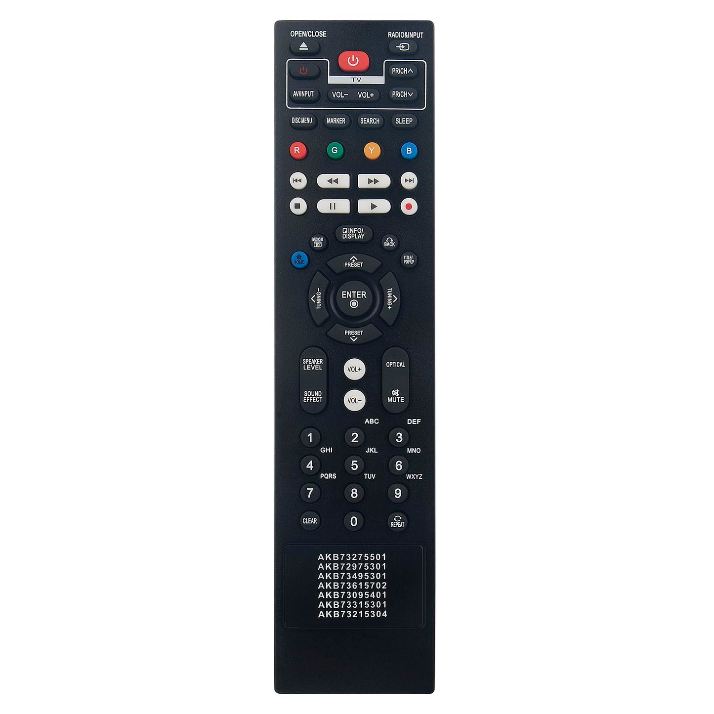 New AKB73095401 Replace Remote fit for LG Blu-ray DISC Player BD611 BD550 BD555 BD611 BD630C BD640 BD640C AKB73275501 AKB72975301 AKB73495301