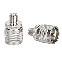 DHT Electronics RF coaxial Coax Adapter UHF Male PL259 PL-259 to mini UHF Female Pack of 2