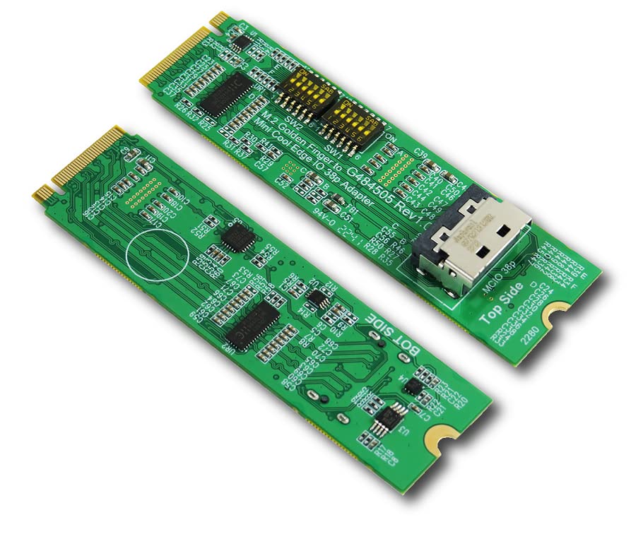 Micro SATA Cables|M.2 M-Key PCIe 4.0 with ReDriver to MCIO 38P Adapter