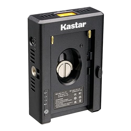 Kastar NP-F Battery Adapter Plate W/LED Indicators, Input Type-C 5V 2A, 8.4V 5A 5.5x2.1mm, Output 12V 2A 5.5x2.5mm, 16.8V 2A Dtap, 5V 3A USB for NP-F