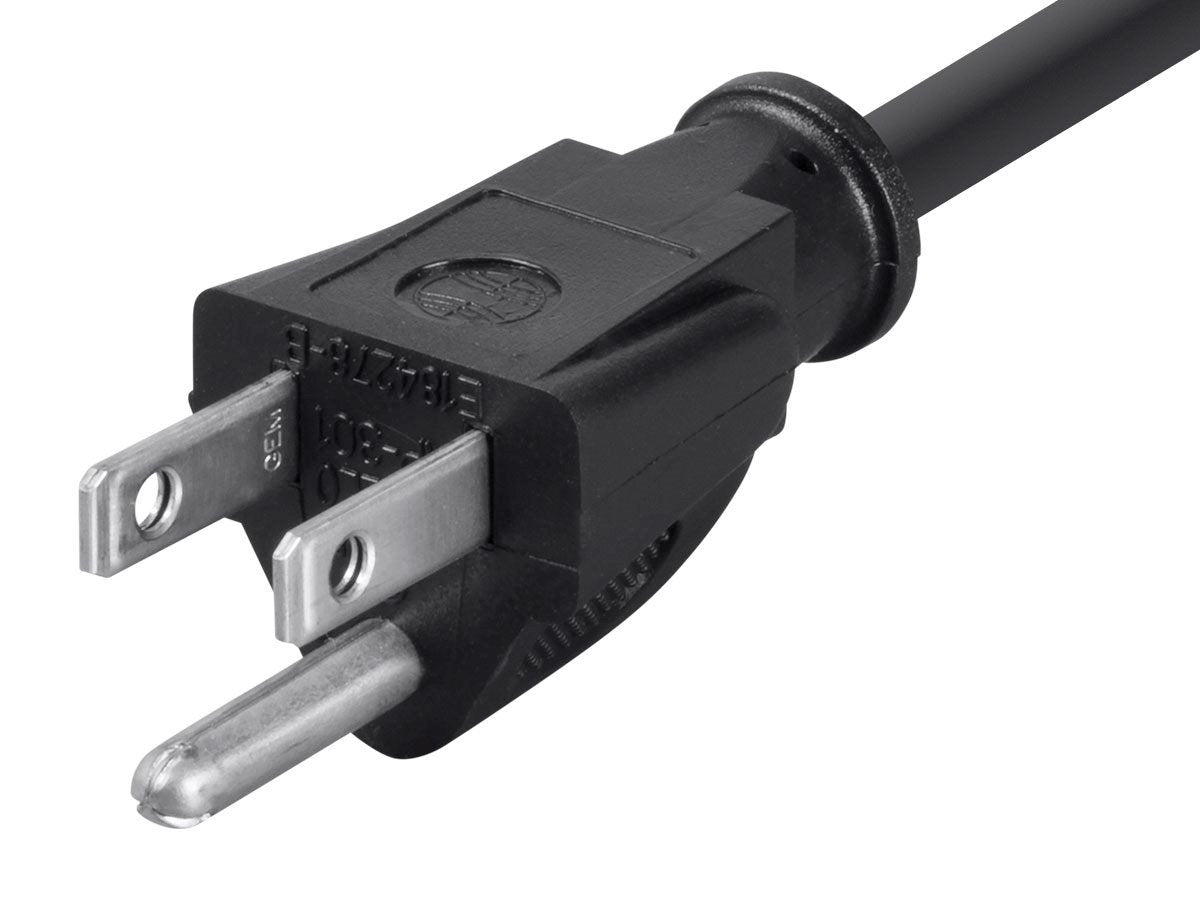 3 Pcs, Power Extension 16AWG Cable Black 6 Feet, CNE593326