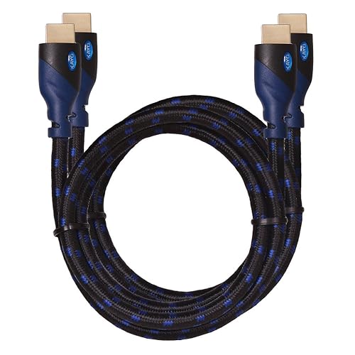 4K HDMI Cable 10ft[2 Pack]-KAYO High Speed HDMI 2.0 Cable 18Gbps[Supports 4K HDR,3D,2160P,1080P,Ethernet]-28AWG Braided HDMI Cord-Audio