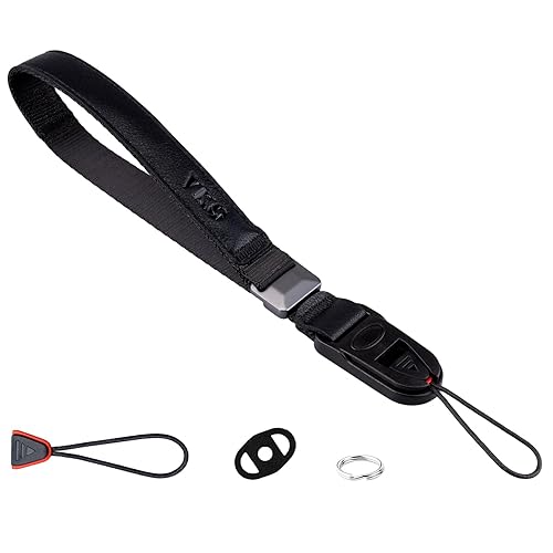 VKO Camera Strap Wrist,QD Quick Release Adjust Lanyard Wristband strap for Photographers SLR DSLR Digital Mirrorless Camera(Black)
