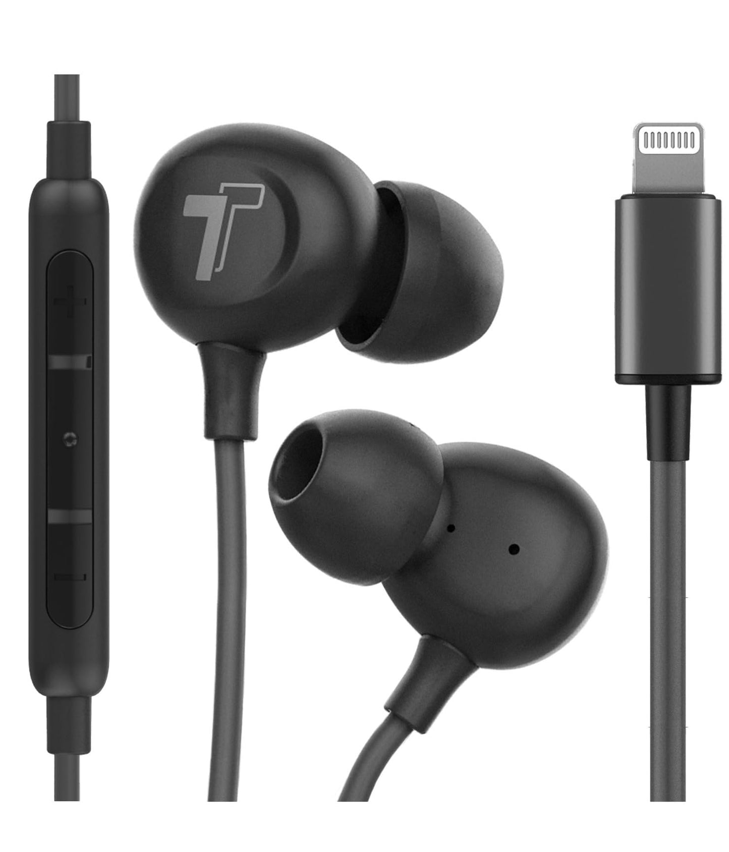 Thore Compatible with iPhone Earbuds (Apple MFi Certified) Lightning Connector in-Ear Earphones (V60) Wired Headphones with Microphone for iPhone 14