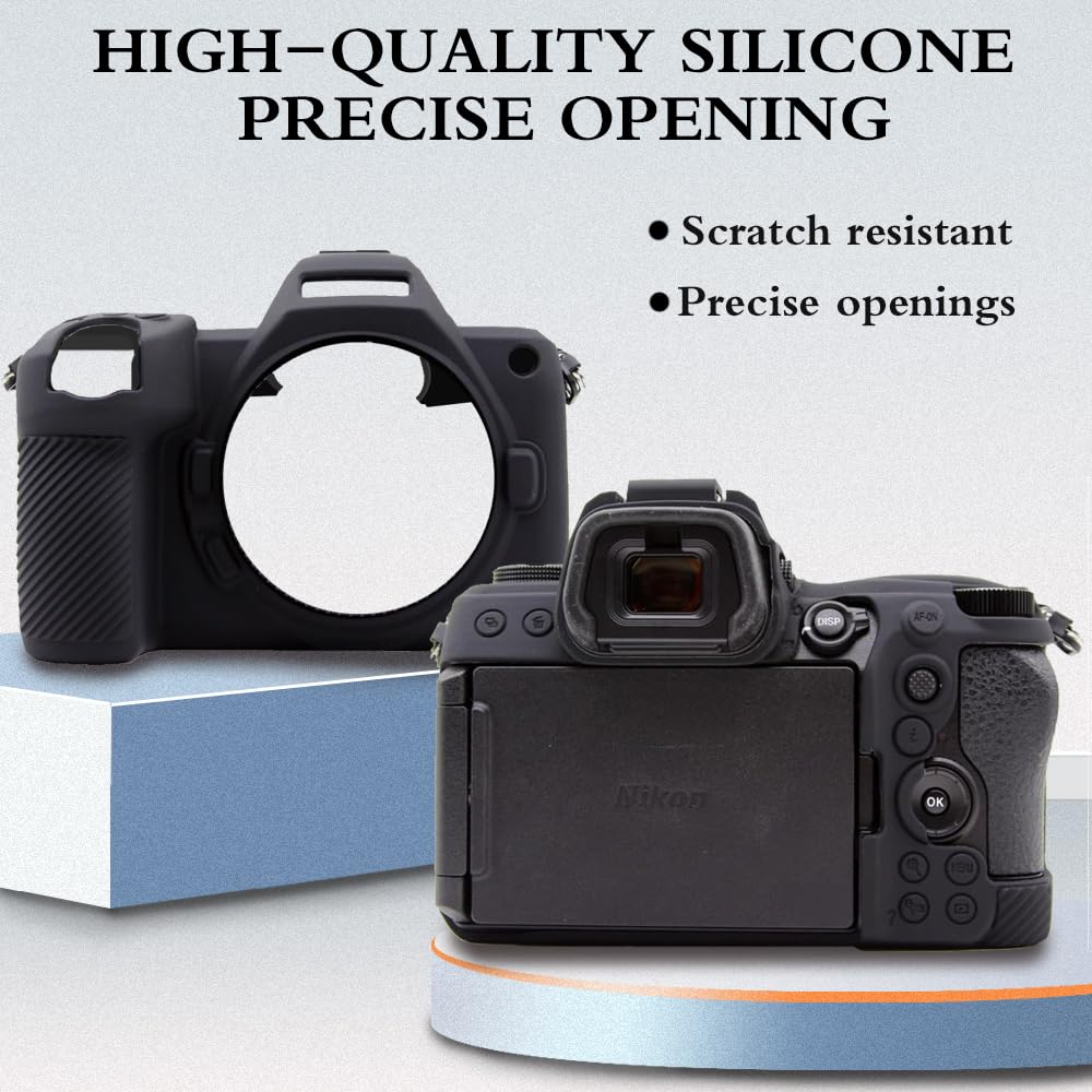 HUADU Screen Protector Compatible for Nikon Z6 III Z6III Camera,Tempered Glass Film Anti Scratch High Definition and Soft Silicone Case