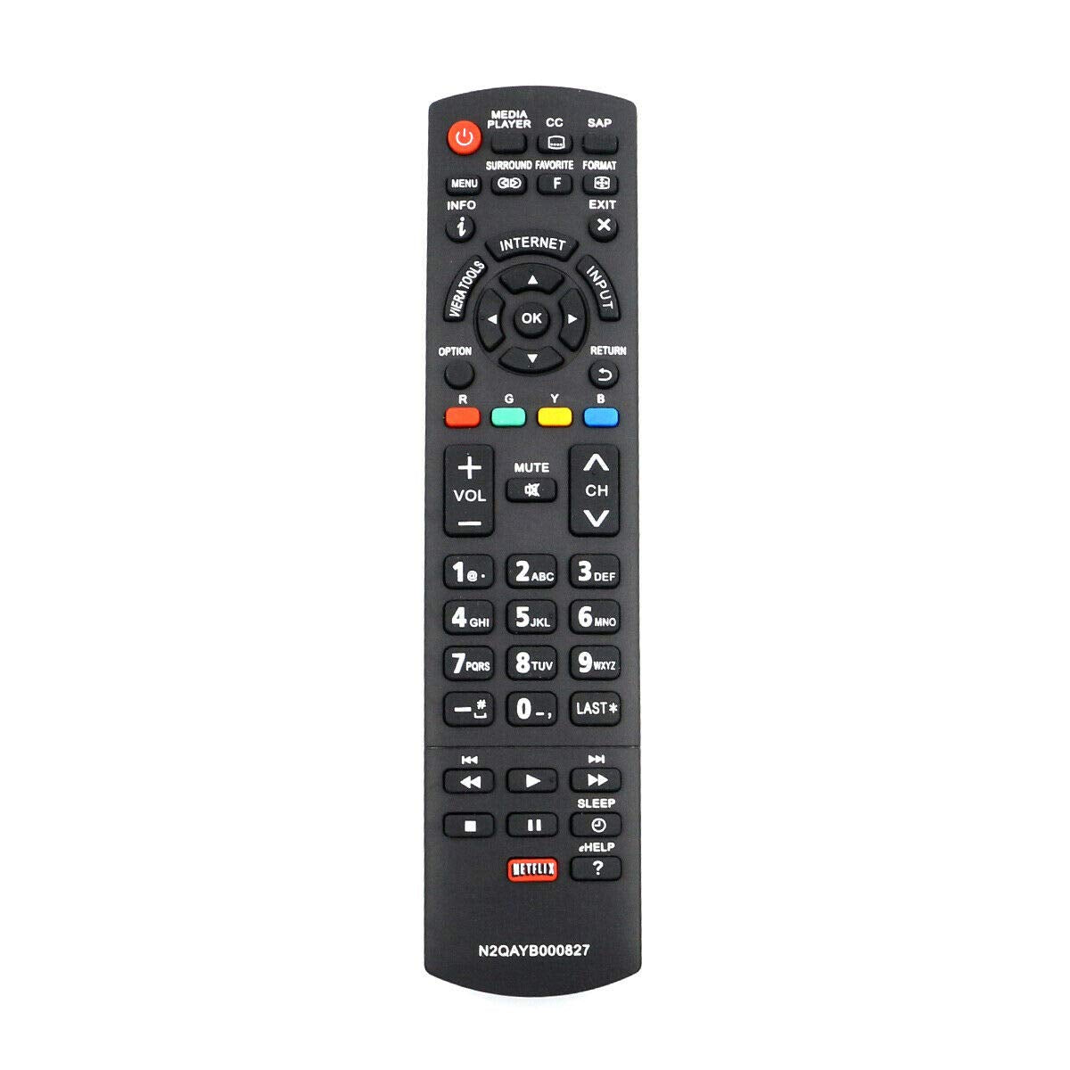 New N2QAYB000827 Replaced Remote Control for Panasonic TC-P50S60 TC-P55S60 TC-P60S60 TV