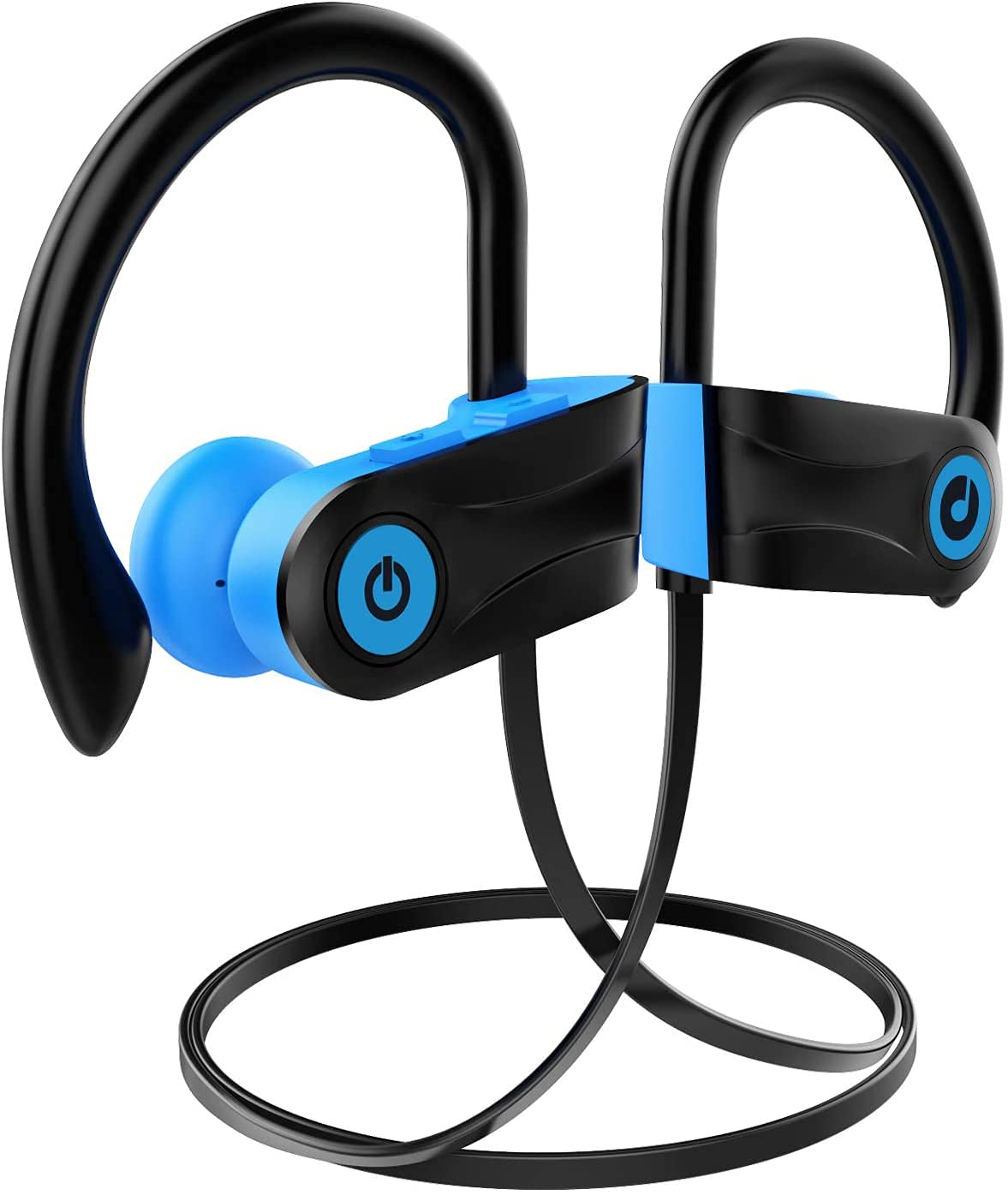Bluetooth Headphones, Otium Wireless Sports Earbuds, Waterproof IPX7 w/Mic, HD Stereo in-Ear Earphones, Case, Fast Pairing, Gym Running Workout, 10