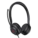 Yealink UH35 Wired Headset, USB Headset with Noise Cancelling Mic, Optimized for Skype and Zoom and Other Leading Conferencing Platforms, All-Day