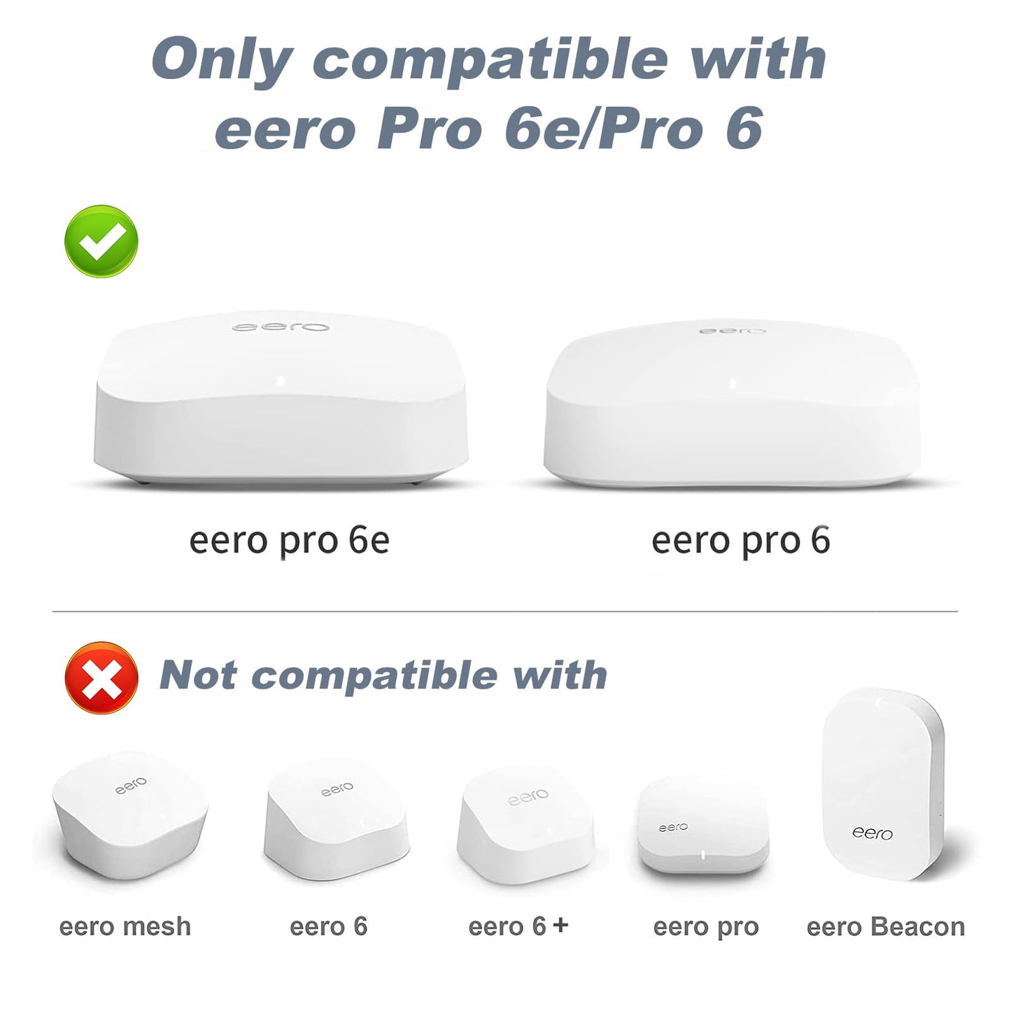 Mamerry Outlet Wall Mount Compatible with eero Pro 6e/6, 2 Pack