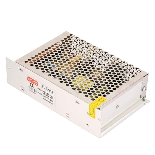 LED Power Driver Adapter Transformer Universal Regulated Switching Power Supply Converter for LED Strip Light AC110V-220V to DC12V (12V 8.5A 100W)