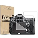 AKWOX (3-Pack) Tempered Glass Screen Protector for Nikon D3500 D3400 D3300 D3200 D3100, [0.3mm 2.5D High Definition 9H] Optical LCD Premium Glass