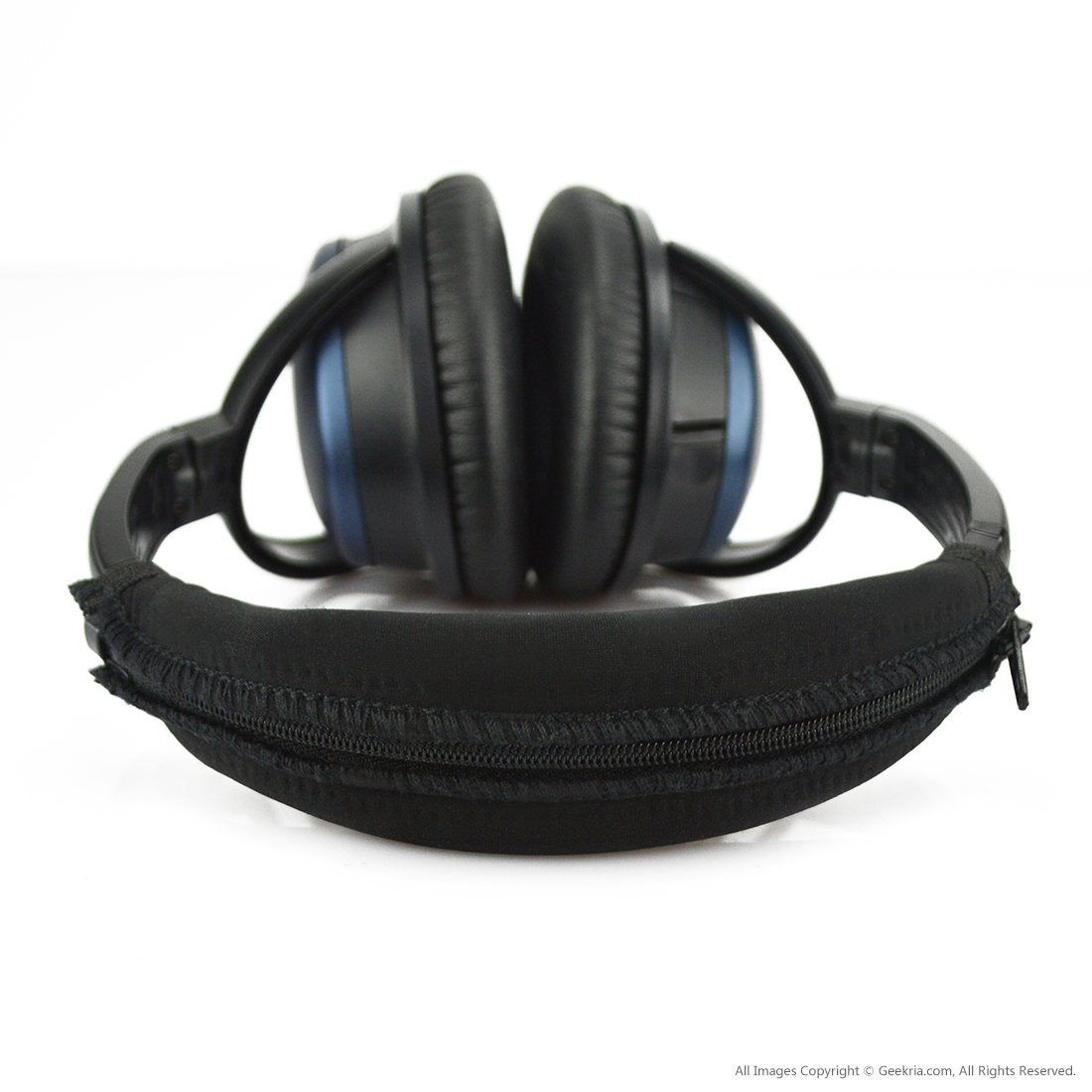 Geekria Replacement Ear Pads and Headband Cover Set for Bose QuietComfort QC2, QC15 Headphones, Repair Parts(Black)
