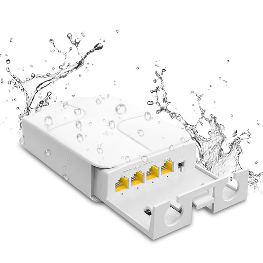Outdoor Gigabit PoE Extender 1 in 3 Out, NICGIGA 4 Port PoE Repeater Waterproof, Vlan, Extend 100 Meters(328 ft), IEEE 802.3af/at Power Over Ethernet