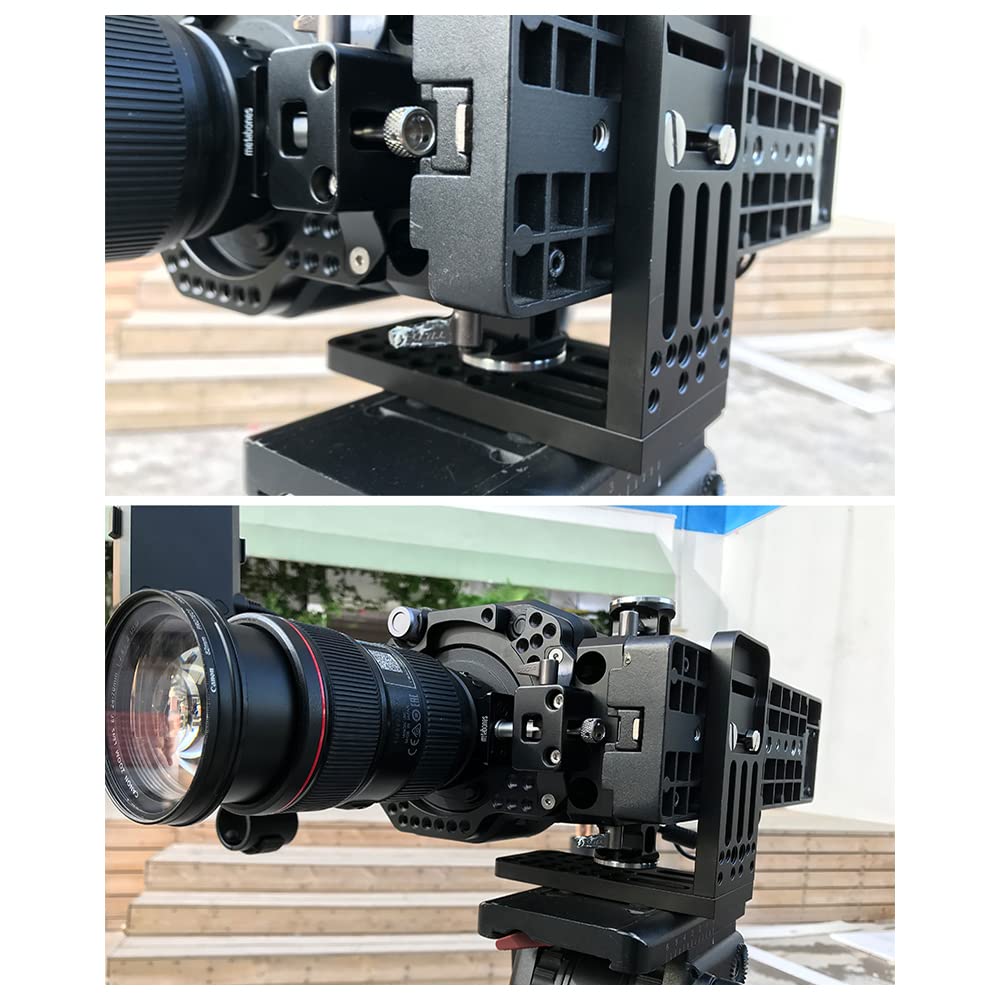 Camera L Bracket Lock On Quick Release Plate for Canon Nikon Sony 4K Video Camcorder DSLR 3/8" 1/4" Vertical Shooting