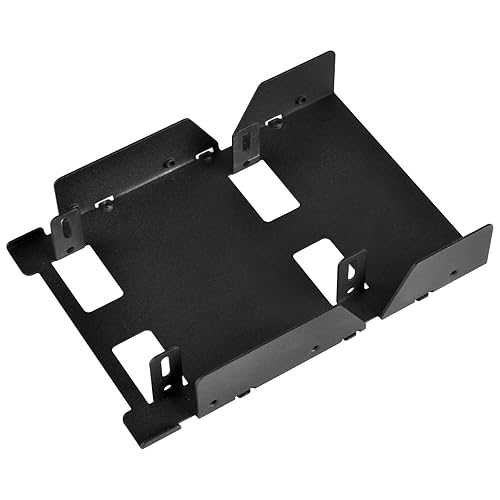 SilverStone Technology 3.5-Inch to 3 X 2.5-Inch Internal Hard Drive HDD/SSD Bay Converter, Black SDP08B-E