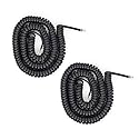 Telephone Handset Cord Detangler Cable Pure-Copper Coiled 1.56 to 13 Feet Uncoiled Landline Phone Spiral Curly Cable Extension Modular Wire Lead