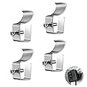 UtySty 4 Pack Vinyl Siding Hooks Hanger with Mount Screws Heavy Duty Siding Clips for Hanging on Patio Bar Signs Security Cameras Wireless Outdoor