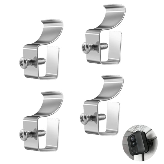 UtySty 4 Pack Vinyl Siding Hooks Hanger with Mount Screws Heavy Duty Siding Clips for Hanging on Patio Bar Signs Security Cameras Wireless Outdoor