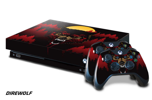 247 Skins Graphics kit Sticker Decal Compatible with Xbox One X and Wireless Controllers - Direwolf
