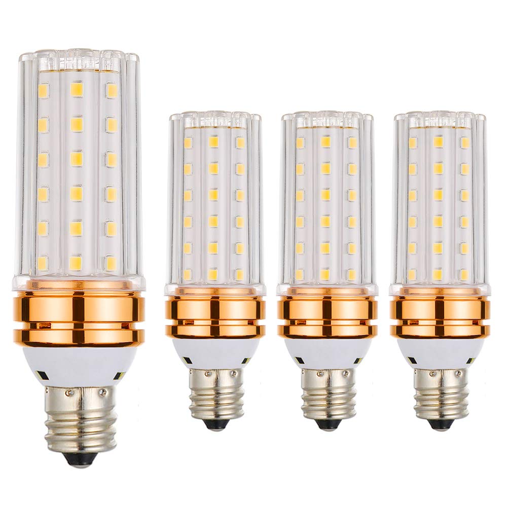 EKSAVE E17 LED 10W Light Bulb,80-100W Equivalent,Intermediate Base,Not Dimmable 6000K White 1000LM for Home Lighting, Ceiling Fan(Pack of 4)