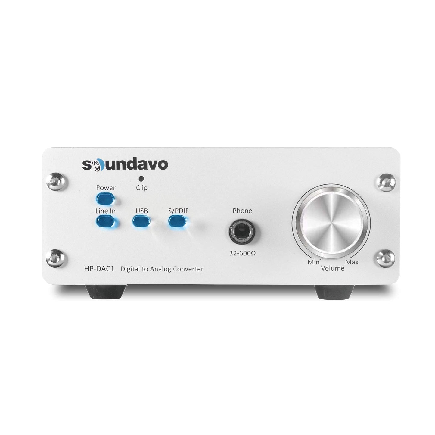 Soundavo HP-DAC1 Digital to Analog Converter/Headphone Preamp DAC with S/PDIF, Line, USB Input for PC/Laptop
