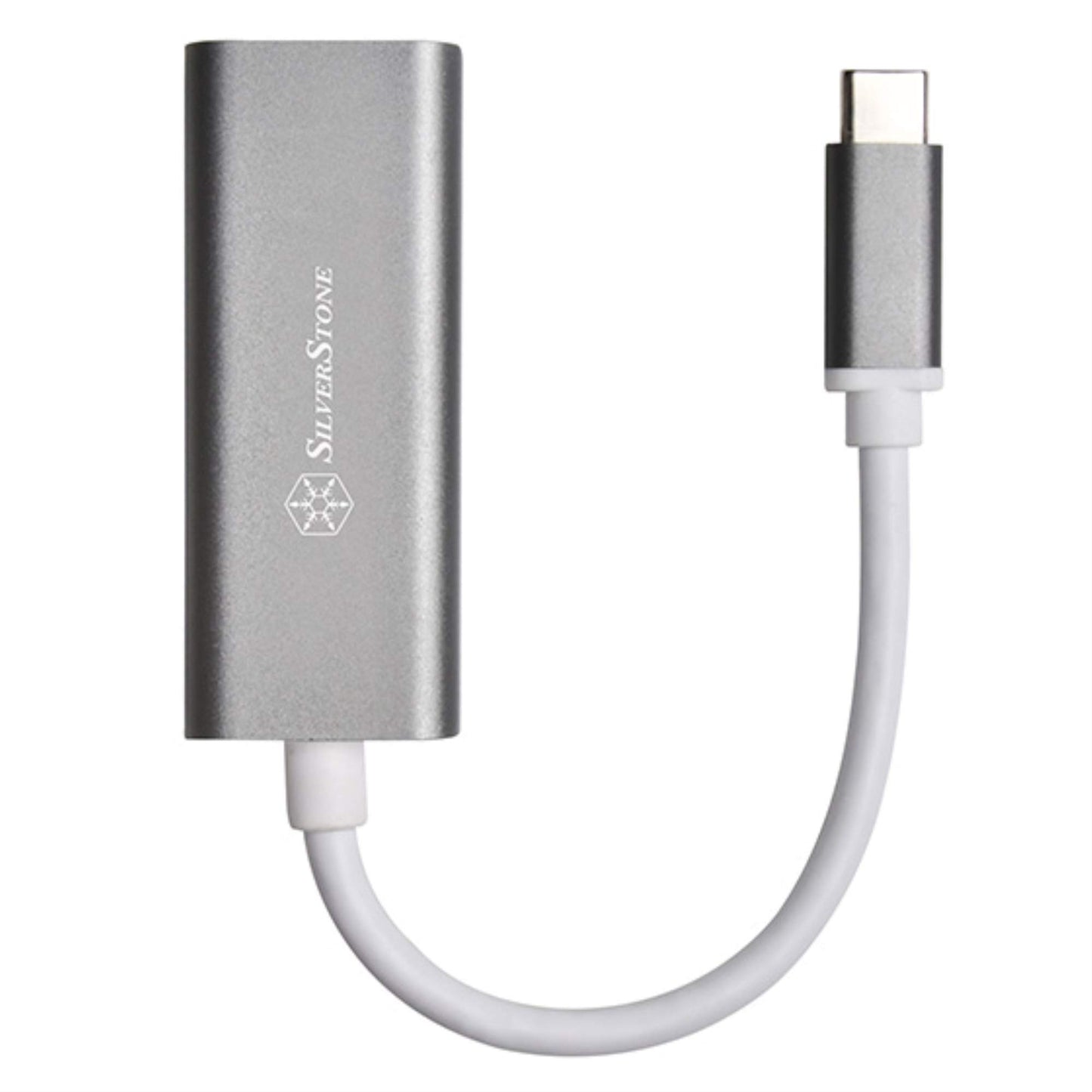 SilverStone USB 3.1 Type-C Gen1 to RJ45 Gigabit Ethernet Network Adapter, Charcoal
