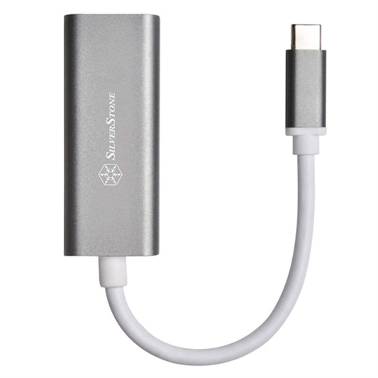 SilverStone USB 3.1 Type-C Gen1 to RJ45 Gigabit Ethernet Network Adapter, Charcoal
