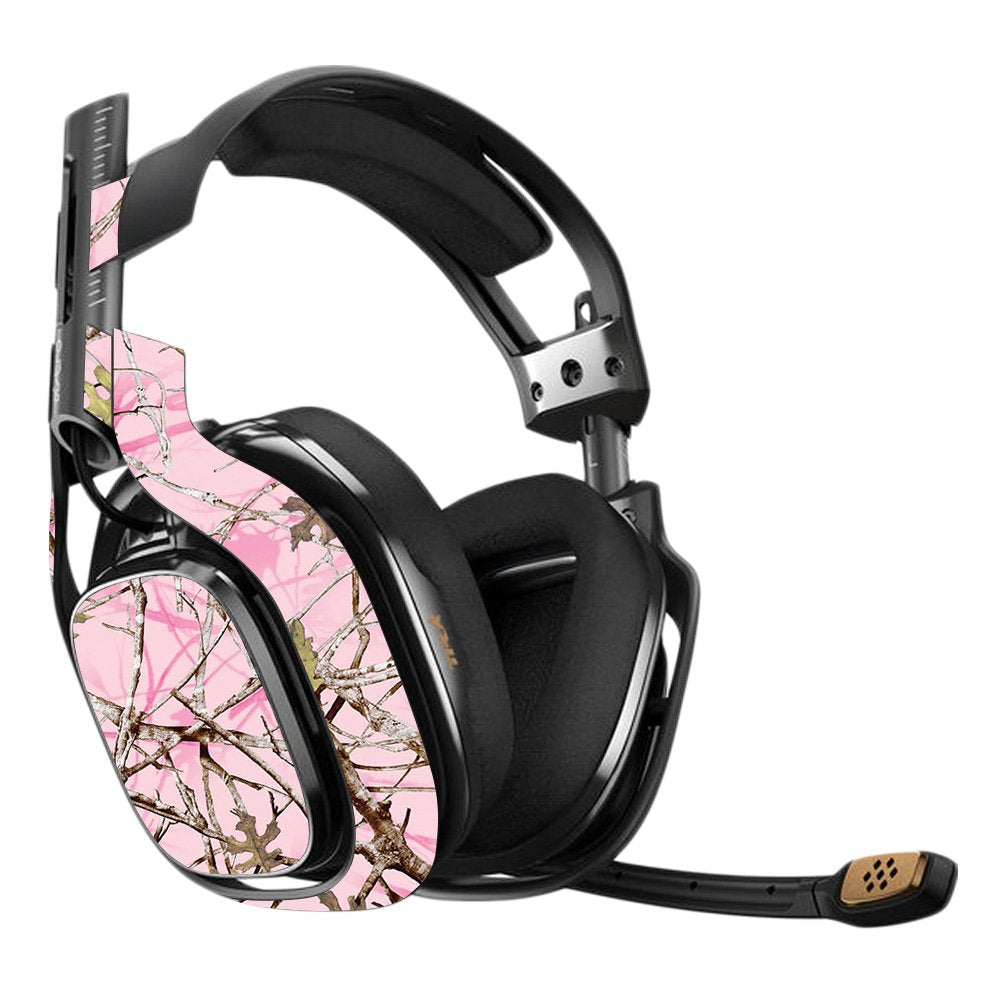 MightySkins Skin Compatible with Astro A40 3rd Generation Gaming Headset - Conceal Pink Protective, Durable, and Unique Vinyl Decal wrap Cover Easy