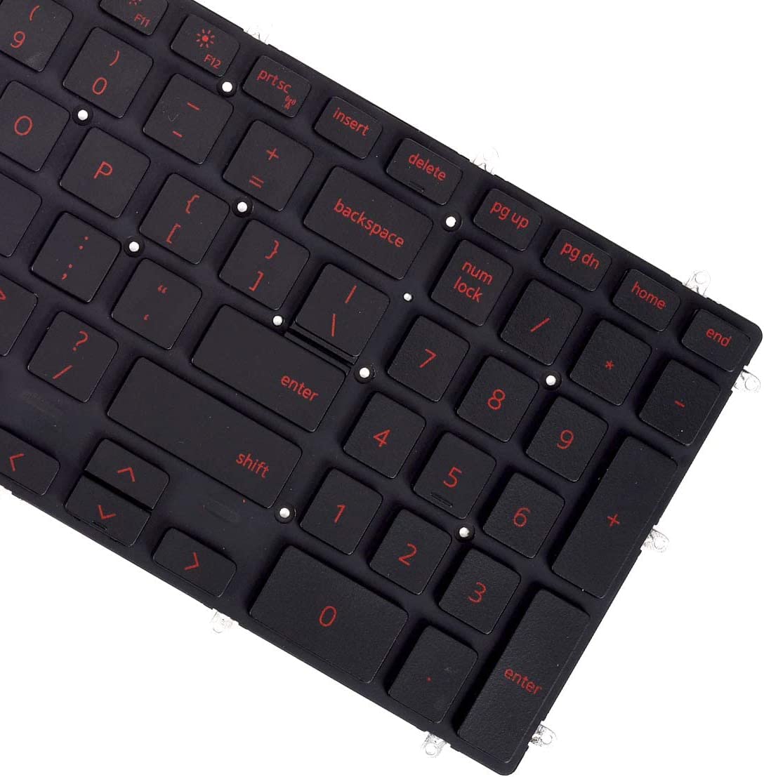 Laptop Keyboard,US English,Red Backlit,No Keyboard Trim,Replacement Compatible with Dell G7 7588 7590 7790, G5 5587 5590, G3 3579 3779 3590 Series