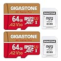 ?for Switch 1 Only? GIGASTONE 64GB Micro SD Card 2-Pack, 4K Game Pro, MicroSDXC Memory Card for Gaming Console, UHD Video, up to 95/35MB/s, UHS-I U3