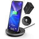 Fast Charging Power Stand for iPhone and iPad Models - MFi Certified Lightning Dock with USB-C Wall Adapter (for All iPhone 12/13 /14 Models)