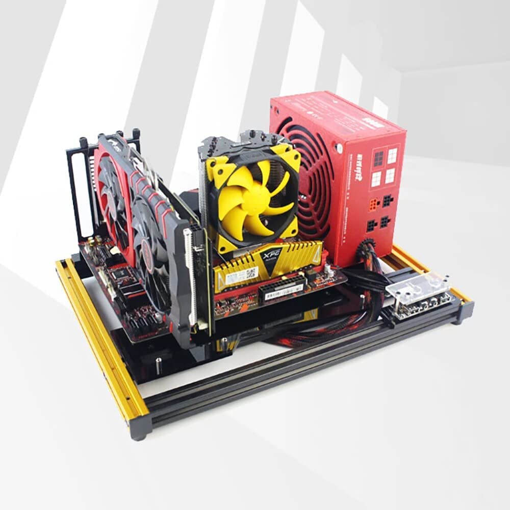 Aluminum Bracket PC Case Test Bench Open Air Computer Case for ITX Motherboard DIY Bare Frame ITX Chassis Support Intel AMD Graphics Card