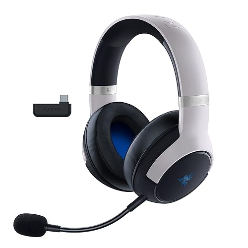 Razer Kaira Pro Dual Wireless Gaming Headset w/Haptics for PlayStation 5 / PS5, PC, Mobile, PS4: HyperSense - Triforce 50mm Drivers - Detachable Mic