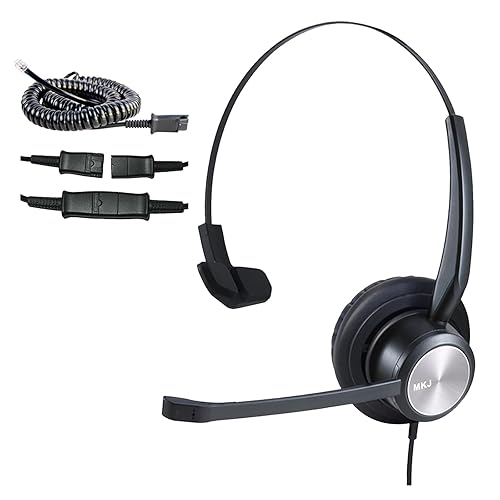 MKJ Cisco Phone Headset Corded RJ9 Telephone Headset with Noise Cancelling Microphone for Cisco CP-7821 7841 7942G 7931G 7940 7941G 7945G 7960 7961G
