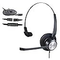MKJ Cisco Phone Headset Corded RJ9 Telephone Headset with Noise Cancelling Microphone for Cisco CP-7821 7841 7942G 7931G 7940 7941G 7945G 7960 7961G