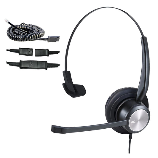 MKJ Cisco Phone Headset Corded RJ9 Telephone Headset with Noise Cancelling Microphone for Cisco CP-7821 7841 7942G 7931G 7940 7941G 7945G 7960 7961G