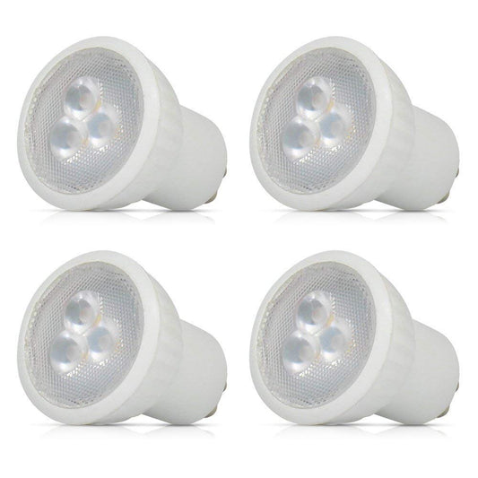 Edearkar MR11 GU10 LED Light Bulbs (4 Pack) 3W LED Spotlight 30W Halogen Bulbs Equivalent 6000K Daylight White Non-Dimmable GU10 Track Lighting