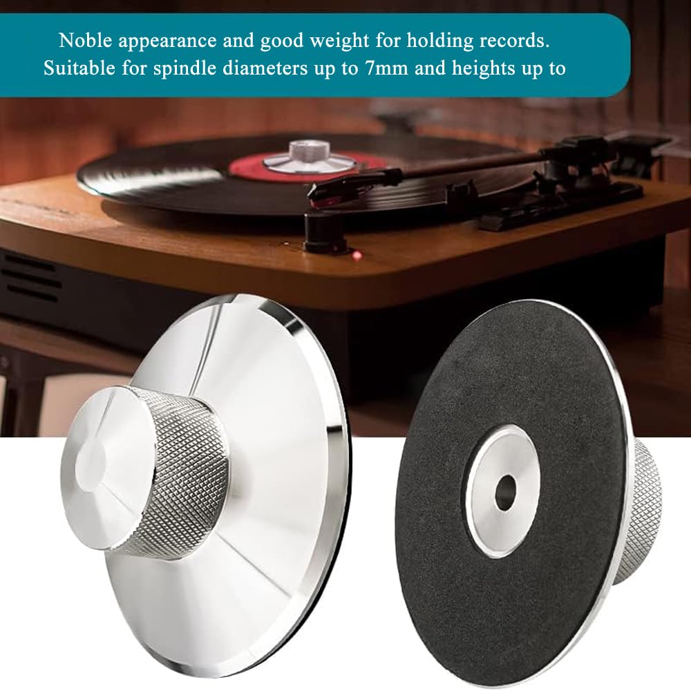 Audiocrast STB01 Record Weight (390g / 13.7oz), Stainless Steel LP Disc Stabilizer Turntable Clamp HiFi (Silver STB01)