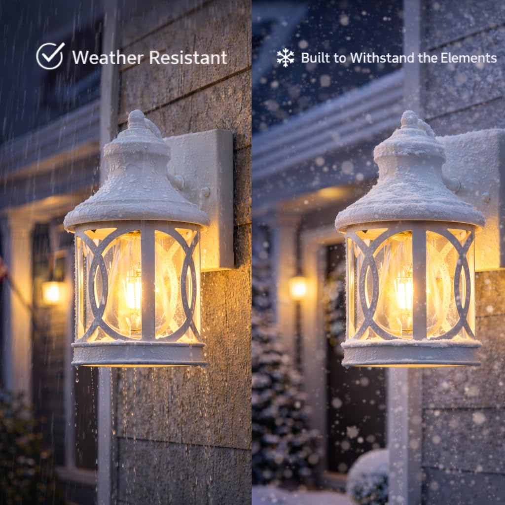 Laplusbelle Outdoor Wall Lights with Dusk to Dawn, Exterior Wall Lanterns Lighting Fixtures Porch Sconces Bronze Wall Mount Outdoor Lights