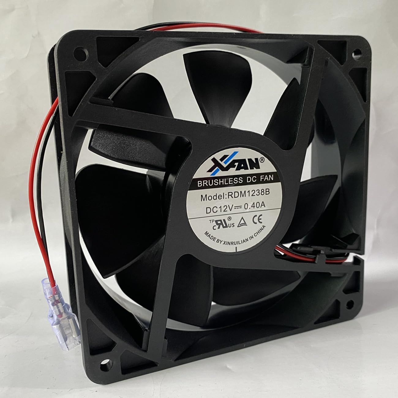 Qideyipe RDM1238B Refrigerator External DC Fan for RDM1238B DC12V 0.40A 12CM 12038 2-Wire Cooling Fan
