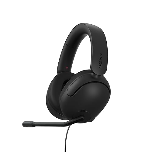 Sony INZONE H3 Wired Gaming Headphones with Mic, PS5 Headphones, Over-Ear, Personalized 360 Spatial Sound, Discord Certified MDR-G300 (Black)