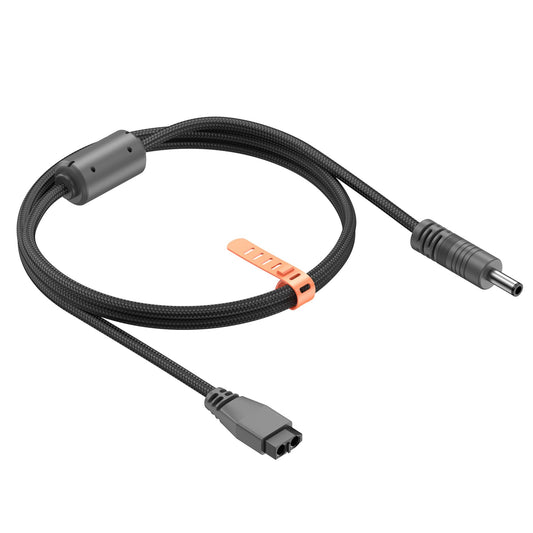 SlimQ 330w Charger XT60-5525 DC Cable, 330W Max Power, XT60 Male to 5.5x2.5mm DC Connector, Durable Black PVC with Gray Braided Design, 4.9ft (1.5m)