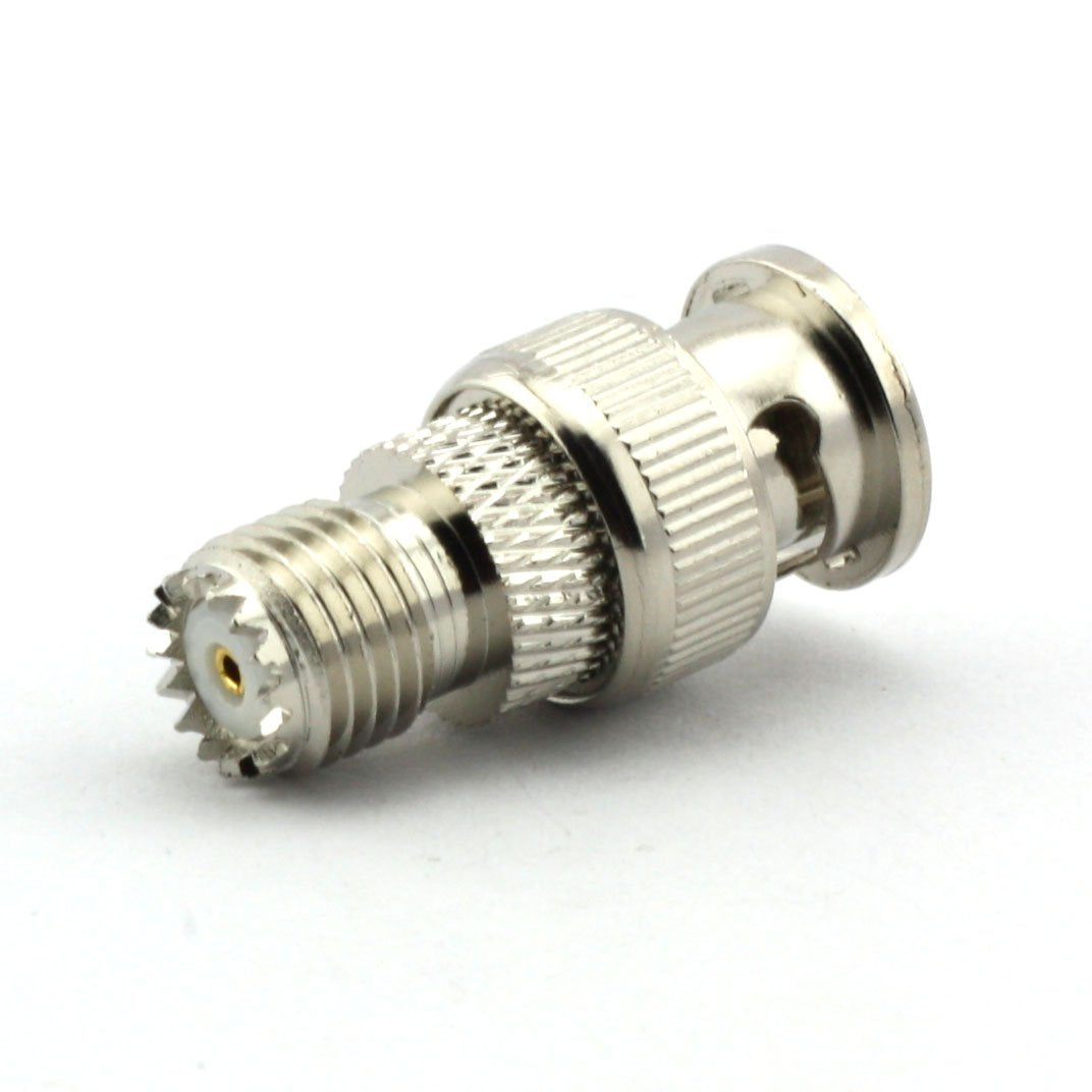 Maxmoral 2PCS BNC Male to Mini UHF Female Connector RF Coax Coaxial Adapter