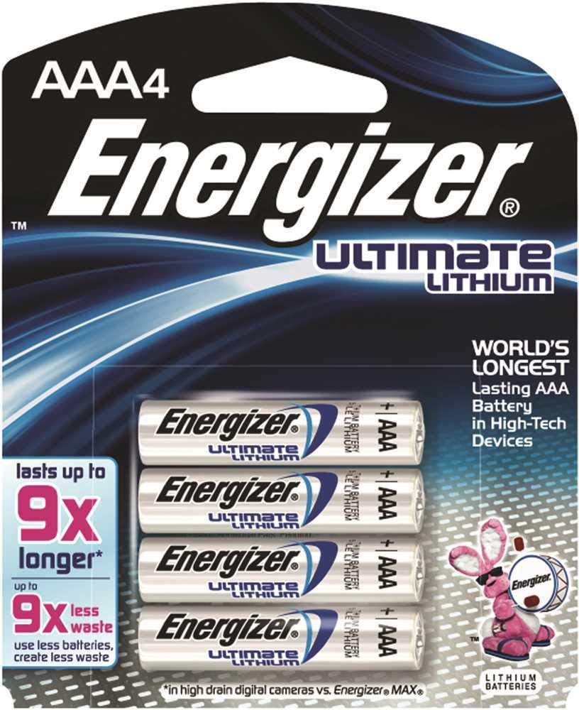 Energizer® Photo Ultimate Lithium AAA Batteries, Pack of 4