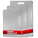 100% Pure Titanium Cutting Boards for Kitchen, Titanium Cutting Board Set of 3, 2025 New Food-Grade Chopping Board for Easy to Clean and Will Not Abso